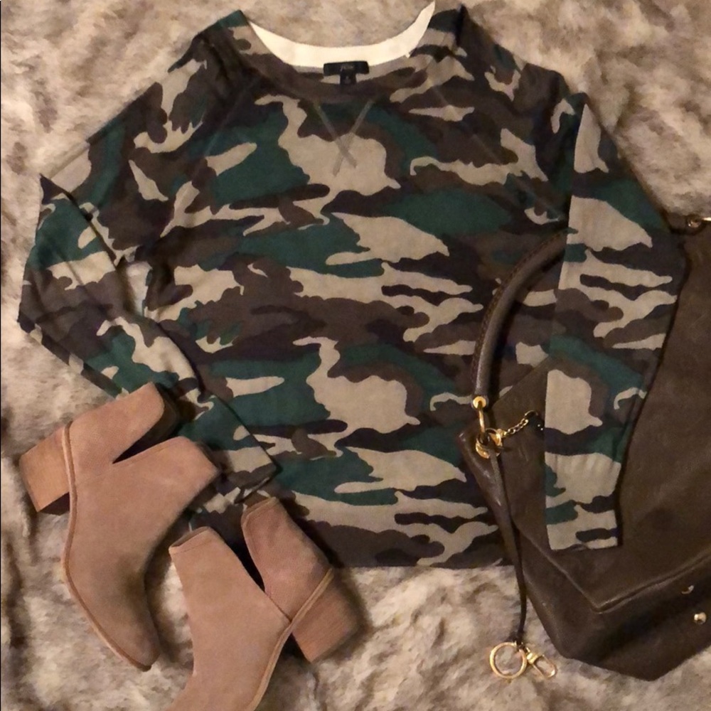 J. Crew Camouflage Sweater